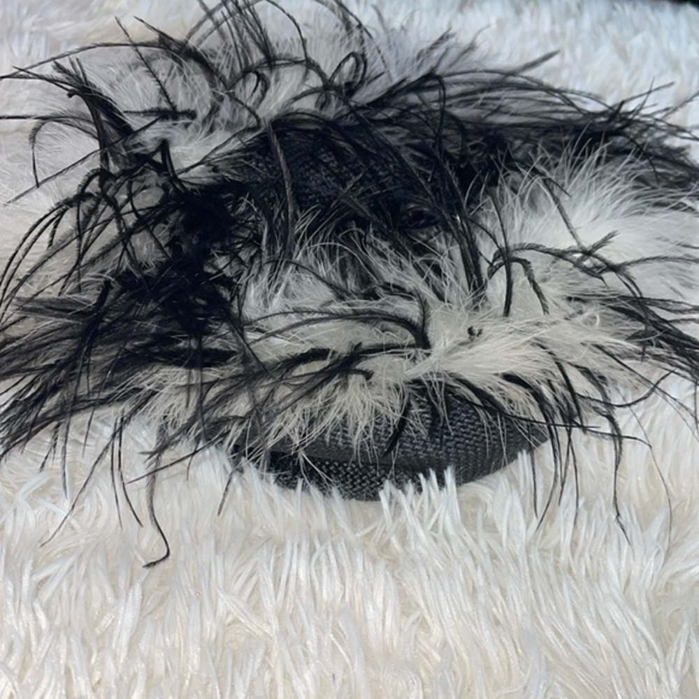 Vintage Rare 1940s Mr Charles Feather Black Hat